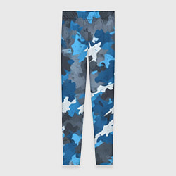 Женские легинсы Синий армейский камуфляж