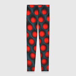 Леггинсы женские Оптическая иллюзия красная броня, цвет: 3D-принт