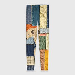 Леггинсы женские Пэчворк с собакой, цвет: 3D-принт