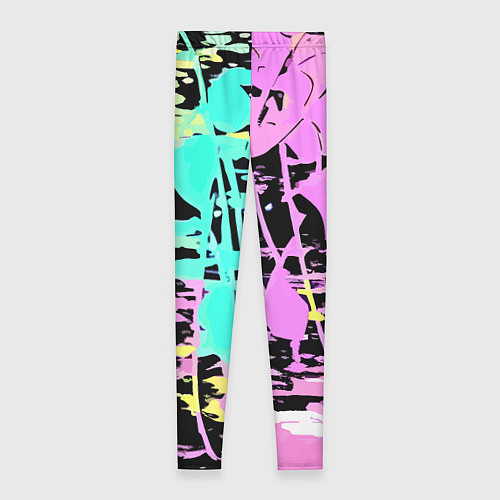 Женские легинсы Color expressive abstraction - Milano / 3D-принт – фото 2
