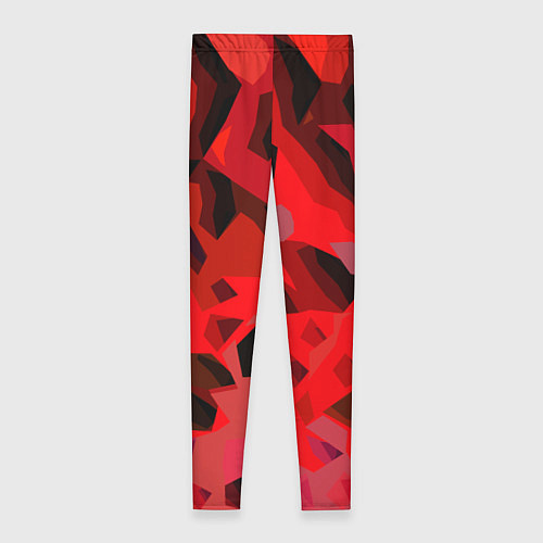 Женские легинсы Чёрно-красная пористая абстракция / 3D-принт – фото 2