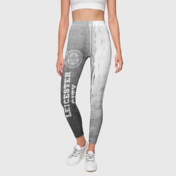 Леггинсы женские Leicester City - grey gradient по-вертикали, цвет: 3D-принт — фото 2
