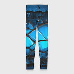 Женские легинсы Синяя текстура объемных плит