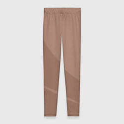 Леггинсы женские Мокко Мусс однотонный с полосой, цвет: 3D-принт