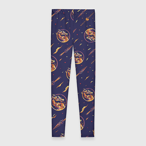 Женские легинсы Mortal Kombat logo pattern / 3D-принт – фото 2