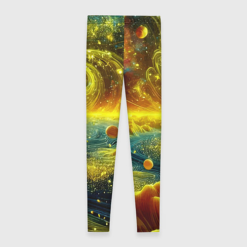 Женские легинсы Neon galaxy - ai art fantasy / 3D-принт – фото 2
