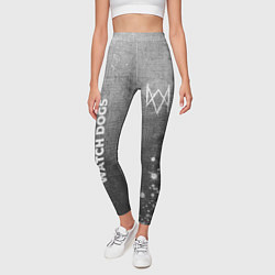 Леггинсы женские Watch Dogs - grey gradient вертикально, цвет: 3D-принт — фото 2