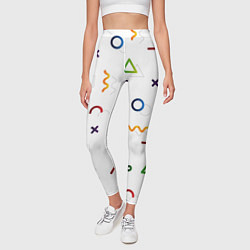Леггинсы женские Геометрический хаос, цвет: 3D-принт — фото 2