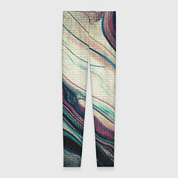 Леггинсы женские Абстракция тёмные краски с текстурой, цвет: 3D-принт