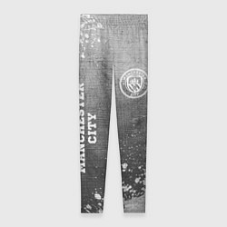 Женские легинсы Manchester City - grey gradient вертикально