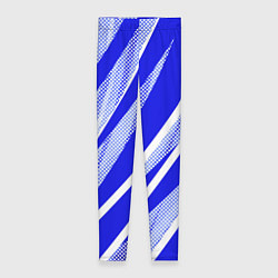 Леггинсы женские Абстрактный синий полосатый, цвет: 3D-принт