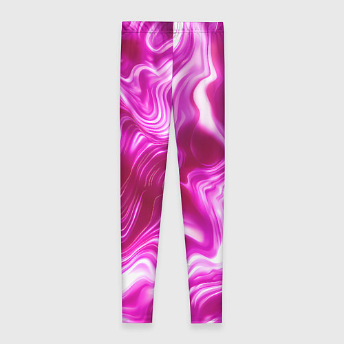 Женские легинсы Завихрения - оттенки розового и белого / 3D-принт – фото 2
