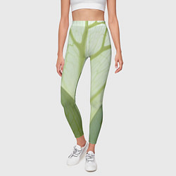 Леггинсы женские Макро съемка листа, цвет: 3D-принт — фото 2