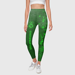 Леггинсы женские Galatasaray - green gradient по-вертикали, цвет: 3D-принт — фото 2