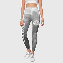 Леггинсы женские Daewoo - grey gradient вертикально, цвет: 3D-принт — фото 2