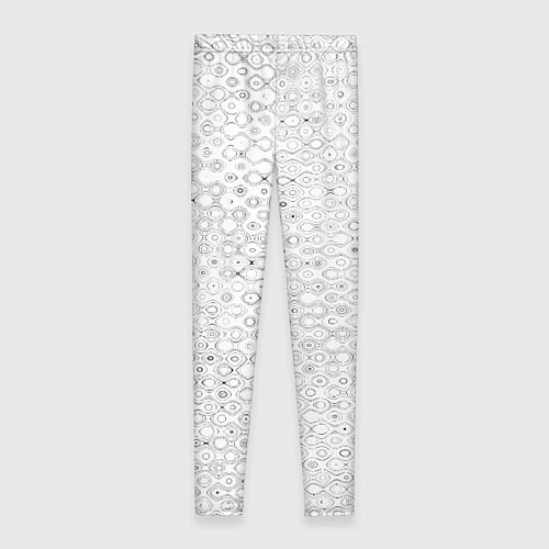 Женские легинсы Белый с абстрактным узором / 3D-принт – фото 2