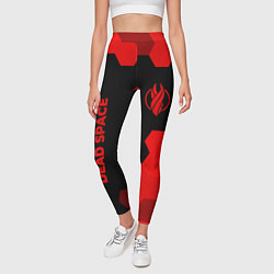 Леггинсы женские Dead Space - red gradient вертикально, цвет: 3D-принт — фото 2