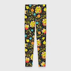 Женские легинсы Хохлома цветы