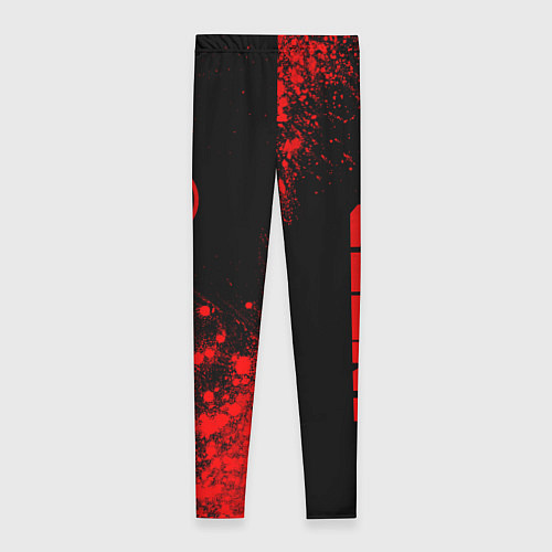 Женские легинсы Inter - red gradient вертикально / 3D-принт – фото 2