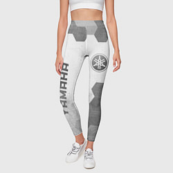 Леггинсы женские Yamaha - white gradient вертикально, цвет: 3D-принт — фото 2