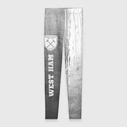 Леггинсы женские West Ham - grey gradient по-вертикали, цвет: 3D-принт