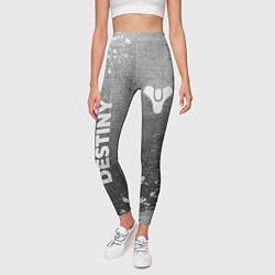 Леггинсы женские Destiny - grey gradient вертикально, цвет: 3D-принт — фото 2