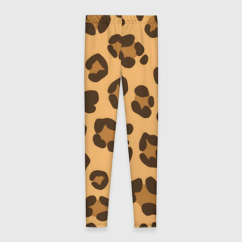 Женские легинсы Коричневые пятна леопарда / 3D-принт – фото 2