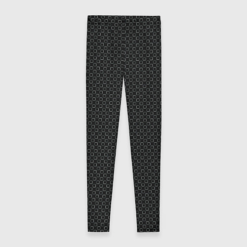 Женские легинсы Чёрный текстурированный мелкие квадраты / 3D-принт – фото 2
