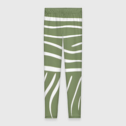 Леггинсы женские Полоски зеленой зебры, цвет: 3D-принт
