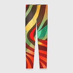 Женские легинсы Жаркая полосатая абстракция