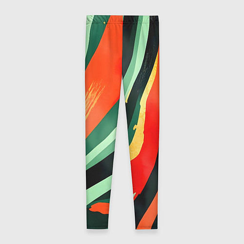 Женские легинсы Тропическая жаркая абстракция / 3D-принт – фото 2