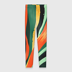Женские легинсы Тропическая жаркая абстракция