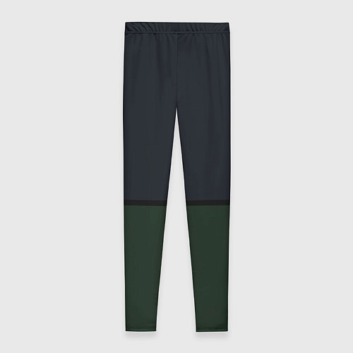 Женские легинсы Тёмный сине-зелёный с полосой / 3D-принт – фото 2