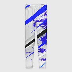 Леггинсы женские Color white blue, цвет: 3D-принт