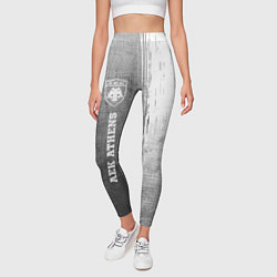 Леггинсы женские AEK Athens - grey gradient по-вертикали, цвет: 3D-принт — фото 2