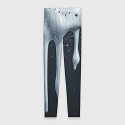 Леггинсы женские Белая объемная слизь текстура, цвет: 3D-принт