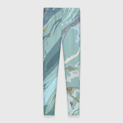 Женские легинсы Холодный голубой абстракция / 3D-принт – фото 2