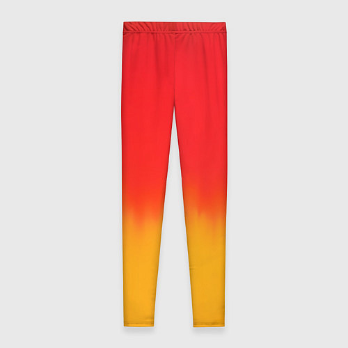Женские легинсы Абстракция с красным и желтым / 3D-принт – фото 2
