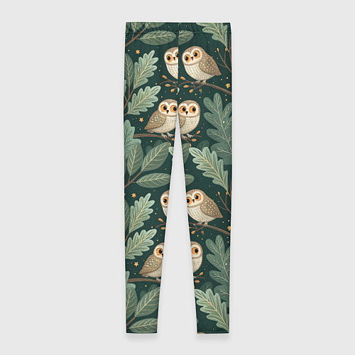 Женские легинсы Совы в лесу / 3D-принт – фото 2