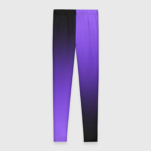 Женские легинсы Чёрно-сиреневый градиент пополам / 3D-принт – фото 2