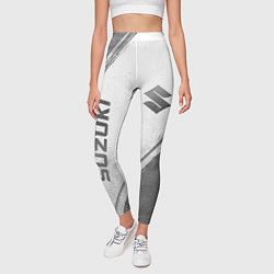 Леггинсы женские Suzuki - white gradient вертикально, цвет: 3D-принт — фото 2