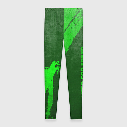 Женские легинсы Need for Speed - green gradient вертикально / 3D-принт – фото 2