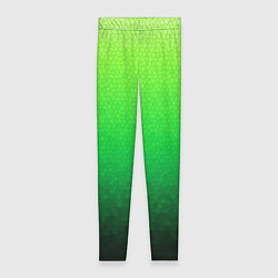 Леггинсы женские Градиент мозаика зелёный в тёмный, цвет: 3D-принт