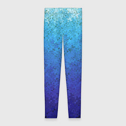 Леггинсы женские Сине-голубой градиент текстура, цвет: 3D-принт