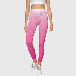 Леггинсы женские Розовый градиент с узором, цвет: 3D-принт — фото 2