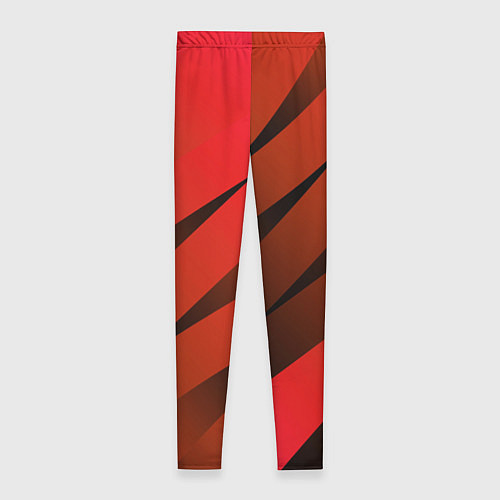 Женские легинсы Красно-коричневый абстрактные полосы / 3D-принт – фото 2
