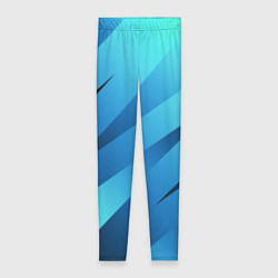 Леггинсы женские Сине-голубой абстрактные полосы, цвет: 3D-принт