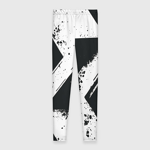 Женские легинсы Color black white / 3D-принт – фото 2