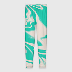Леггинсы женские Color white turquoise, цвет: 3D-принт