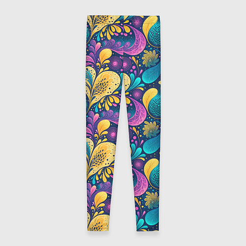 Женские легинсы Динамическая неоновая абстракция / 3D-принт – фото 2